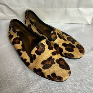 Aerosoles Betunia 6M Leopard Print Calf Hair Loafers Flats Leather Upper Comfort